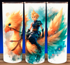Final Fantasy 7 Cloud Strife on Chocobo Cup Mug Tumbler 20oz - £15.44 GBP
