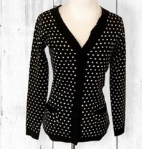 Love Moschino black cardigan classic with white dots - £58.82 GBP