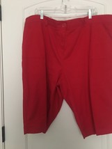 Counterparts Women’s Red Casual Capri Pants Zip Button Size 20 - $33.17