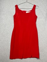 VTG Hugo Buscati Womens Silk Elegant Slip Sheath Sleeveless Mini Dress 12 Sexy - $38.88