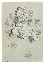 Postcard Baby with Flowers Von Der Liebe Posted 6 x 4 Inches - £9.72 GBP