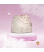 NWT Soft Surroundings Womens Ultimate Denim Relaxed Shorts White Stretch... - $32.18