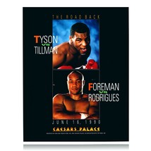 Mike Tyson v Tillman On Site 22x28 Foreman Poster - COA Owned By Caesars 6/16/90 - £203.33 GBP