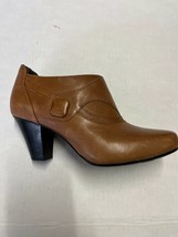 Clarks Bendables Saddle Brown Leather Shoe Bootie Size 6.5 - £22.94 GBP