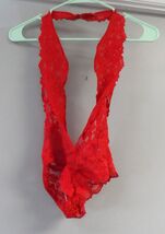 Adore Me Women's Lingerie Lace Mesh Bodysuit 1104 Red Size Medium - $14.24