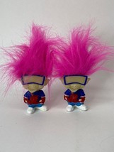 2  1993 Troll Doll Pink Hair Hair Kid Vid Glow In The dark doll Burger King Toys - £5.82 GBP