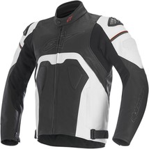 Alpinestars Mens Core Leather Jacket Black/White 52 - £470.11 GBP