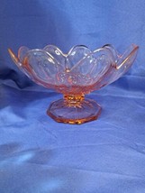 Vintage Footed Red Glass Centerpiece Fruit Bowl McKEE Colonial #1776 Pin... - $60.78