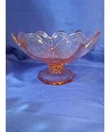 Vintage Footed Red Glass Centerpiece Fruit Bowl McKEE Colonial #1776 Pin... - £47.81 GBP