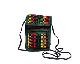 Mini Rasta Woven Striped Lightweight Cushioned Crossbody Smartphone Bag - Handma - £11.66 GBP