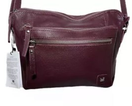 Wise Owl Crossbody Leather Purse Dark Red New with Tags - £25.95 GBP