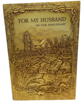 Rare VTG Hallmark 1970s For My Husband Anniversary Greeting Card Embosse... - £19.63 GBP