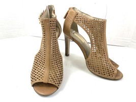 Louise et Cie Heels Women 6.5 B Olivia Brown Perforated Cutout Leather Z... - $522.00 MXN