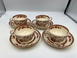 Set of 4 Spode INDIAN TREE Cup &amp; Saucer Sets Made in England - £54.81 GBP
