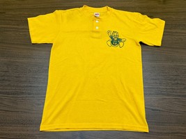 Vintage Oregon Ducks &quot;Puddles&quot; Henley Style Yellow Jersey/Shirt - Soffe - Small - £14.15 GBP