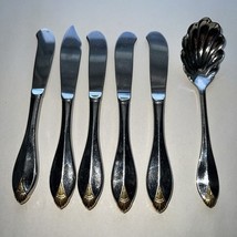 Oneida Stainless GOLDEN KINGSWOOD 5 Butter Knives 1 Serving Spoon Cube F... - $831.96 MXN