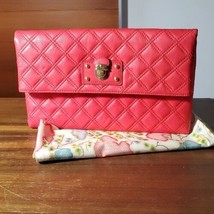 Marc Jacobs Folded Clutch Bag Vintage Quilted Coral Gold EUC Custom Dust... - $220.50