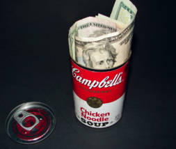 Secret Money Cheap-O SAFE Campbell&#39;s Chicken Noodle Soup Can Subterfuge ... - $9.99