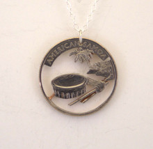American Samoa - Cut-Out Coin Jewelry, Necklace/Pendant - £17.23 GBP