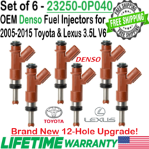 NEW OEM x6 Denso 12-Hole Upgrade Fuel Injectors for 2007-11 Toyota Camry 3.5L V6 - $296.99