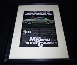 1976 Pontiac Grand Prix 11x14 Framed ORIGINAL Vintage Advertisement - £31.57 GBP