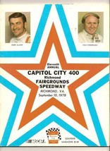 1978 Capital City 400 Program Darrell Waltrip win nascar - £57.86 GBP