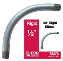 EMT Elbow 90° 1/2&quot; D Galvanized Steel For Rigid/IMC - SIGMA 02-55531PE P... - $0.99