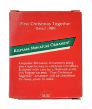 Hallmark Our First Christmas Together 1989 Vintage Keepsake Miniature Ornament - £7.35 GBP