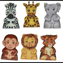 Jungle Baby Animal Finger Puppets Birthday Party Favors Stocking Stuffers 6 Ct - £3.15 GBP