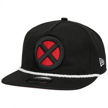 X-Men Logo Black Colorway New Era Adjustable Golfer Rope Hat Black - £35.08 GBP