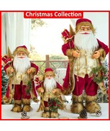 30CM Santa Claus Figure Red Robe Toy Doll Christmas Xmas Home Decoration... - £31.00 GBP