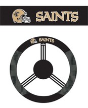 NFL New Orleans Saints Poly-Suede on Mesh Steering Wheel Cover by Fremont Die - £14.87 GBP
