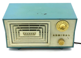 Mariner Blue White 1955 Admiral Model 5C48N AM Vacuum Tube Radio PARTS R... - $148.45