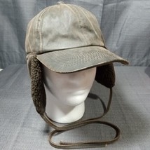Dorfman Pacific Co Trapper Hat Mens Large Fur Lined Cotton - Water Resistant - £10.89 GBP