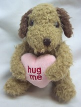 Old Navy Brown Fuzzy Puppy Dog W/ Pink &quot;Hug Me&quot; Heart 5&quot; Plush Stuffed Animal - £12.79 GBP