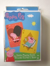 Cardinal Peppa Pig Boxed Jumbo Fun Playing 52 Cards 4" x 3" New! - $5.45