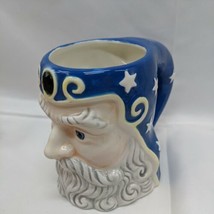 Vintage 1994 Applause Inc Wizard 3D Ceramic Mug Magic Robe With Green Gem - £42.10 GBP