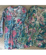 LILLY PULITZER Lot of 2 KAIA TUNIC TOP Pineapple &amp; Postcards from Posita... - $45.98