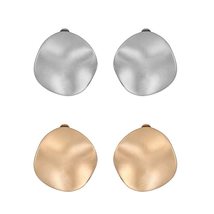 AIXCE Fashion Jewelry Gold Casual Hammered Women Geometric Clip on Earrings Eleg - $15.39