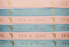 It&#39;s a Boy / It&#39;s a Girl 15mm Gift Ribbon Decorative  Tape Clothes Wrap ... - $1.26+