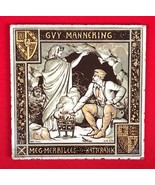 Rare Antique Minton Tile, 8&quot;, John Moyr Smith, Sir W. Scott Bk, Paris Ex... - $7,125.19 MXN