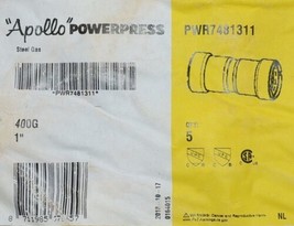 Apollo Powerpress Gas Carbon Steel Press Coupling with Stop PWR7481311 Bag of 5 image 2