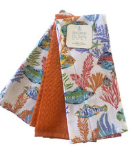 Sigrid Olsen Home Kitchen Towels Set of 3 Tropical Fish Beach Summer House - £30.55 GBP