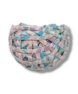 Barbara Cahn Art Pottery Bowl Turquoise Pink Teal Tangle Basket Nest Pas... - £20.97 GBP