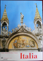 Original Poster Italy Alitalia Venice St Mark Basilic - £87.32 GBP