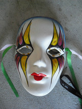 COOL Heavy Ceramic Hand Painted Face Mask Wall Hanging #3 LOOK - $350.61 MXN