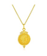14k Yellow Gold with Round Roman Coin Pendant - £413.16 GBP