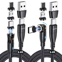 60W Usb C Magnetic Charging Cable (6.6Ft, 2Pack), 540 Fast Charging Magnetic Cha - £34.00 GBP