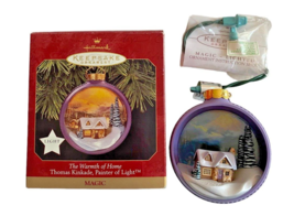 Thomas Kinkade Christmas Ornament The Warmth of Home NEW in Box Light Up Plug In - £10.11 GBP