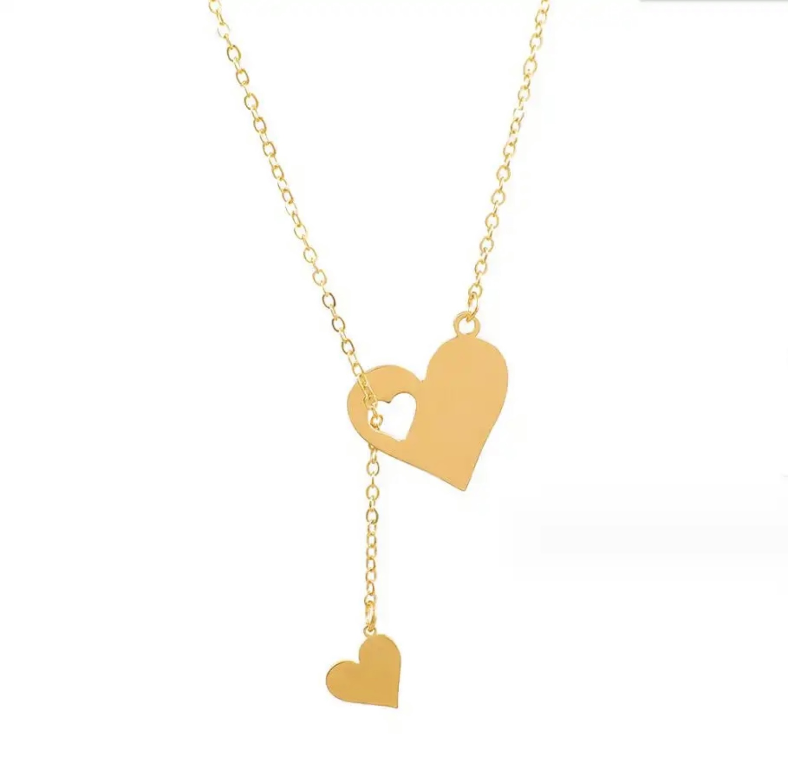Heart Drop Necklace Stainless Steel